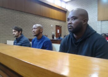 Reinhardt Steyn (left), Chriswell Masilela (middle) and Dumisani Luthuli (right) are facing multiple accusations including assaulting, kidnapping and murdering Thembeni Mnguni and Wanda Mahlangu  of Laersdrift. They were denied bail by the Middelburg Magistrates Court on Monday, October 21.