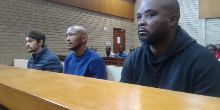 Reinhardt Steyn (left), Chriswell Masilela (middle) and Dumisani Luthuli (right) are facing multiple accusations including assaulting, kidnapping and murdering Thembeni Mnguni and Wanda Mahlangu  of Laersdrift. They were denied bail by the Middelburg Magistrates Court on Monday, October 21.