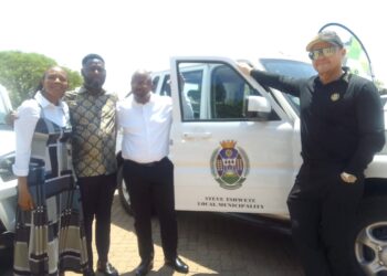 :- George Van Der Merwe (Veralogix CEO), Hlayiseka Chauke (Liberty Coal COO), Mhlonishwa Masilela (Steve Tshwete Municipality Mayor) and Dr Elizabeth Shabalala  (Acting Municipal Manager).