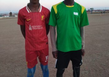 From the left _ Nhlakanipho Mahlangu (14), Siyamthanda Mahlangu (13)